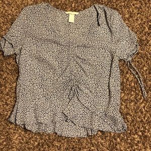 Floral Blue H&M Blouse